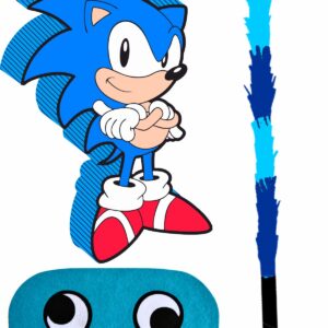 Piñata cumpleaños infantil grande hecha a mano Sonic A