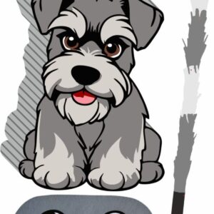 Piñata cumpleaños infantil grande hecha a mano Perrito Schnauzer