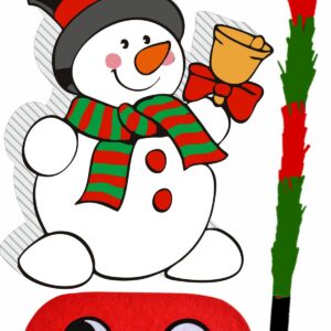 Piñata cumpleaños infantil grande hecha a mano Muñeco de Nieve