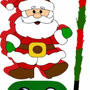 Piñata cumpleaños infantil grande hecha a mano Papá Noel Santa Claus