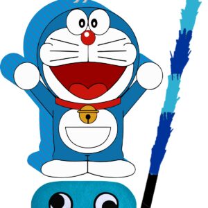 Piñata cumpleaños infantil grande hecha a mano Doraemon