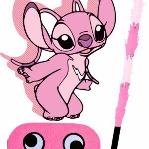 Piñata cumpleaños infantil grande hecha a mano Ángel Stitch