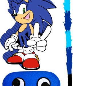 Piñata cumpleaños infantil grande hecha a mano Sonic B