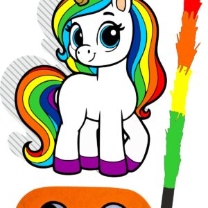 Piñata cumpleaños infantil grande hecha a mano Unicornio