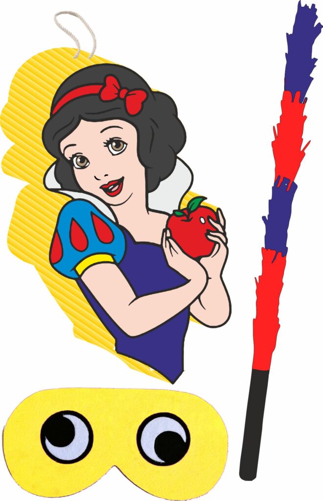 Piñata cumpleaños infantil grande hecha a mano Blancanieves