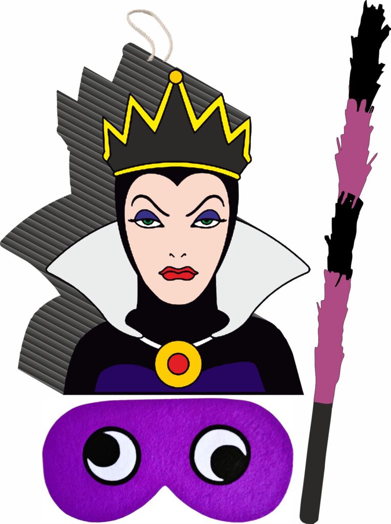 Piñata cumpleaños infantil grande hecha a mano Blancanieves Reina Grimhilde