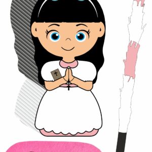 Piñata cumpleaños infantil grande hecha a mano Comunión Niña