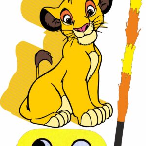 Piñata cumpleaños infantil grande hecha a mano El Rey Leon