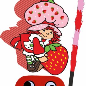 Piñata cumpleaños infantil grande hecha a mano Fresita