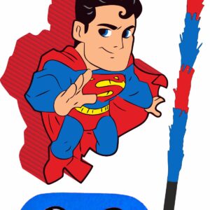 Piñata cumpleaños infantil grande hecha a mano Superman