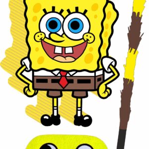 Piñata cumpleaños infantil grande hecha a mano Bob Esponja