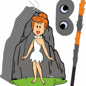 Piñata cumpleaños infantil grande hecha a mano Vilma Picapiedra