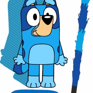 Piñata cumpleaños infantil grande hecha a mano Bluey