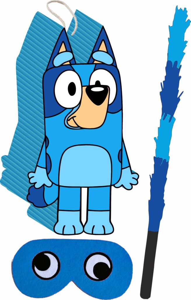 Piñata cumpleaños infantil grande hecha a mano Bluey
