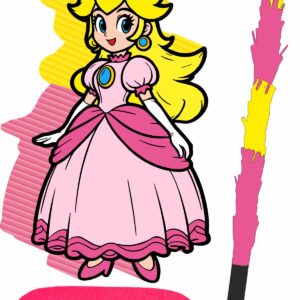 Piñata cumpleaños infantil grande hecha a mano Princesa Peach