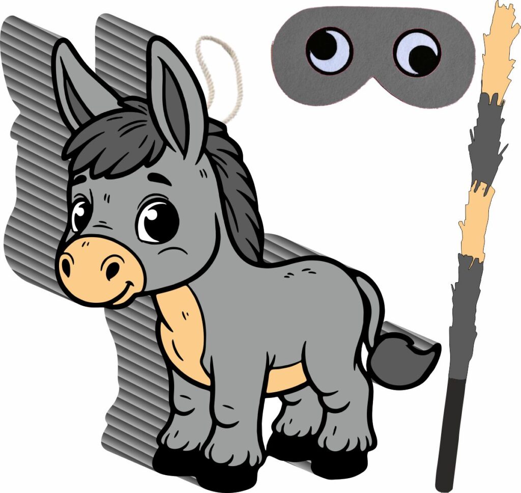 Piñata cumpleaños infantil grande hecha a mano Burro