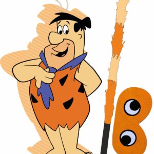 Piñata cumpleaños infantil grande hecha a mano Pedro Picapiedra