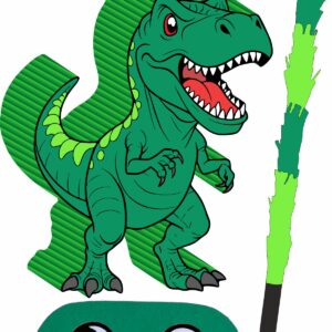 Piñata cumpleaños infantil grande hecha a mano Dinosaurio Tiranosaurio T-Rex