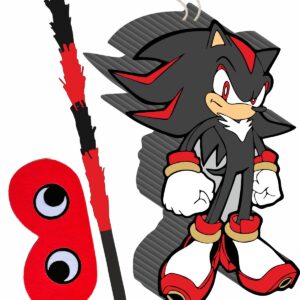 Piñata cumpleaños infantil grande hecha a mano Sonic Shadow