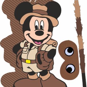 Piñata cumpleaños infantil grande hecha a mano Mickey Safari