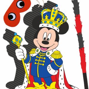 Piñata cumpleaños infantil grande hecha a mano mickey rey