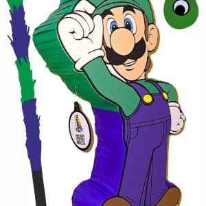 Piñata cumpleaños infantil grande hecha a mano Luigi