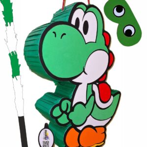 Piñata cumpleaños infantil grande hecha a mano Yoshi