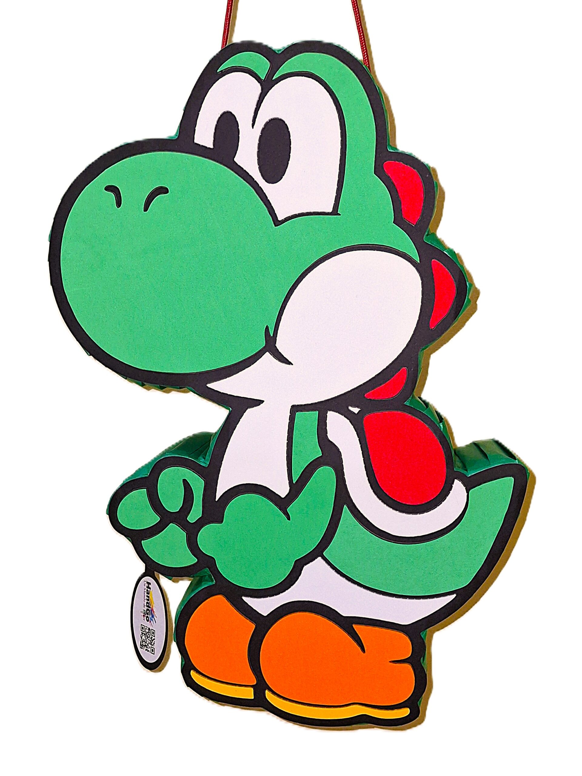 Piñata cumpleaños infantil grande hecha a mano Yoshi - Imagen 3