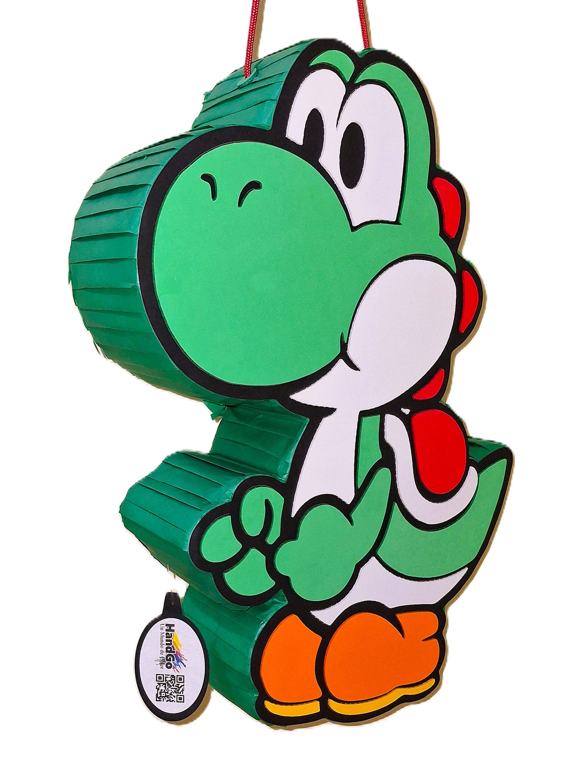 Piñata cumpleaños infantil grande hecha a mano Yoshi - Imagen 2