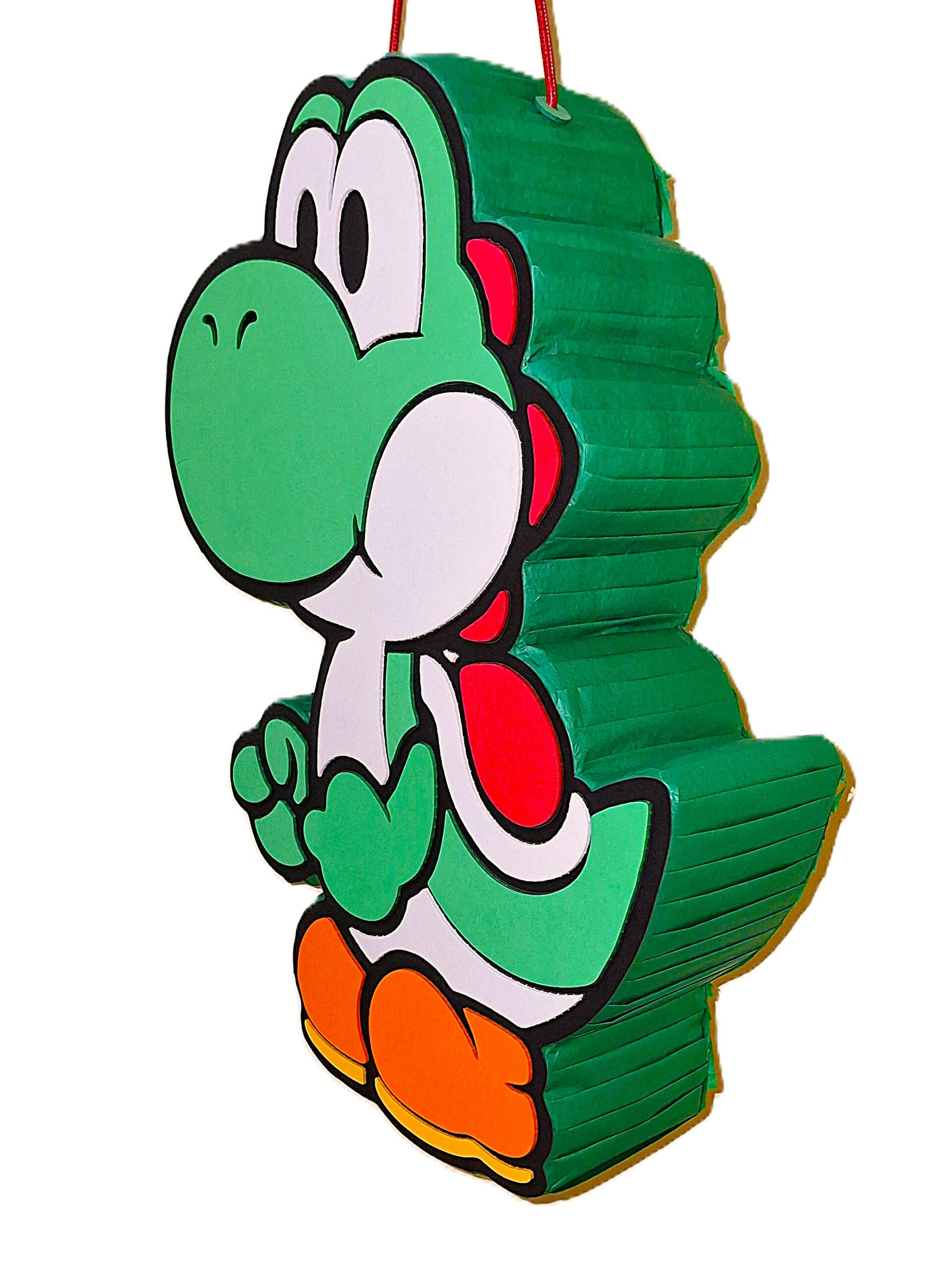 Piñata cumpleaños infantil grande hecha a mano Yoshi - Imagen 4
