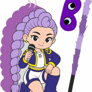 Piñata cumpleaños infantil grande hecha a mano K-Pop Demon Hunters Rumi